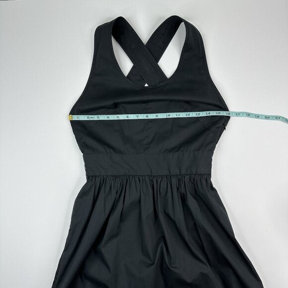 Everlane Women's Black The Clean Cotton Cross Back‎ Apron Dress 0/C32.25 - Picture 7 of 11